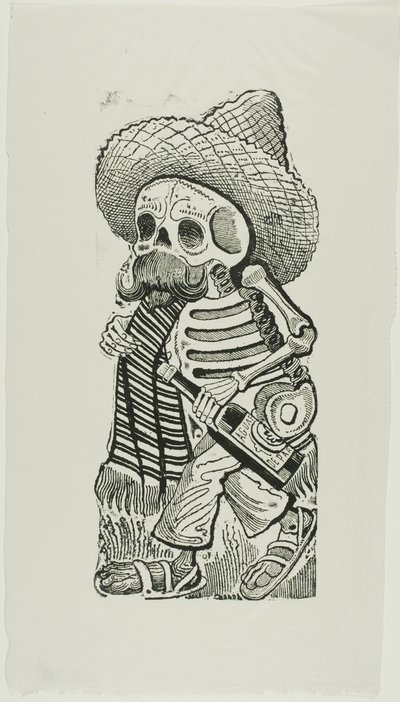 弗朗西斯科-马德罗的 Calavera，选自 Calavera Maderista 作者 何塞·瓜达卢佩·波萨达