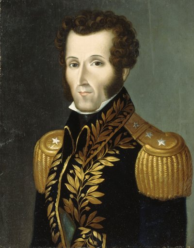 马歇尔·安东尼奥·何塞·德苏克雷的肖像 作者 Jose Anselmo Yanez