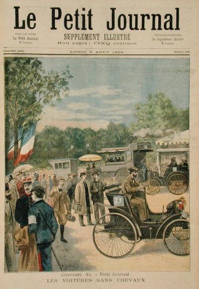 The Horseless Carriages，Le Petit Journal的封面，1894年8月6日 作者 何塞·贝伦