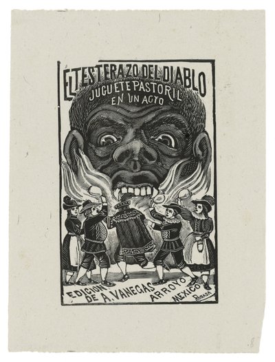 魔鬼的头，约1900年，1942年印刷（版画） 作者 何塞·瓜达卢佩·波萨达