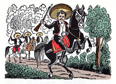 罗梅罗·马卡里奥 - 墨西哥革命（1910-1920）木版画 作者 Jose Guadalupe Posada（1852-1913） 作者 何塞·瓜达卢佩·波萨达