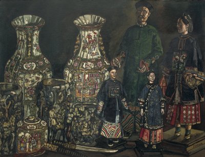 古铁雷斯-索拉纳，何塞（1886-1945 年）。中国人与花瓶》。1927.表现主义。布面油画。私人收藏 作者 何塞·古铁雷斯·索拉纳