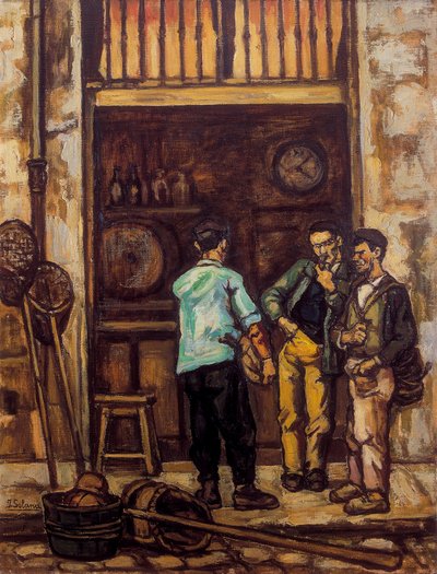 桑坦德小酒馆（西班牙）1944-1945（布面油画） 作者 何塞·古铁雷斯·索拉纳