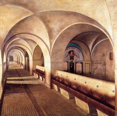 圣费尔南多德菲吉耶尔城堡的马厩，1809年西班牙独立战争（1808-1814）期间被法国人围困，左边的门是马里亚诺·阿尔瓦雷斯·德卡斯特罗（1749-1810）监狱的门 ，G 的军官和军事总督 作者 何塞·拉菲塔·布兰科