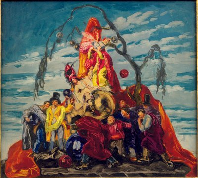 挂毯的准备研究，c.1922-24（放置在船上的纸上油） 作者 何塞·玛丽亚·塞特·巴迪亚