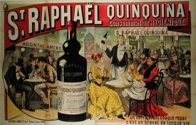 圣拉斐尔-昆吉纳 "法国开胃酒的广告海报（彩色平版）。 作者 何塞和米歇尔 A. 贝隆