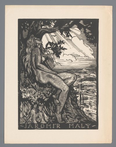 Ex libris van Jaromír Malý 作者 约瑟夫·霍德克