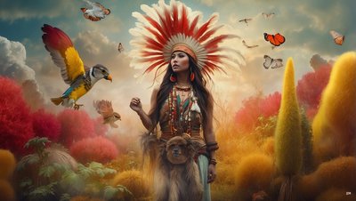 Dreamcore_dreamlike_scene-native american_03 作者 约瑟夫·约翰·迈克尔