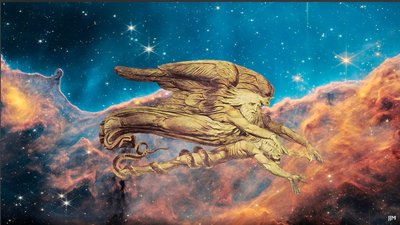 JJM-recreate：Blake-W_Und Elohim schuf Adam+JWST 作者 约瑟夫·约翰·迈克尔
