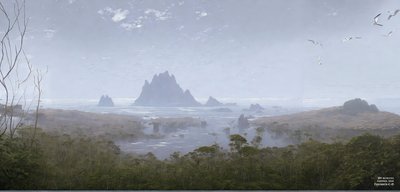 JJM 重现 Friedrich-C-D：海滩上的岩石礁石（全景） 作者 约瑟夫·约翰·迈克尔