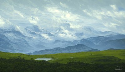 JJM 再现弗里德里希-C-D：飘云（阿尔卑斯山全景） 作者 约瑟夫·约翰·迈克尔