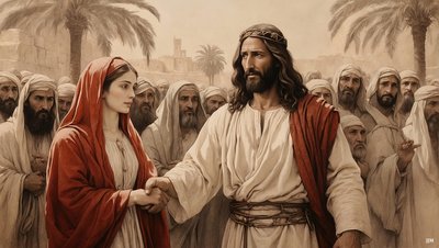 耶稣从石刑中救出犯奸淫的女人_02 作者 约瑟夫·约翰·迈克尔