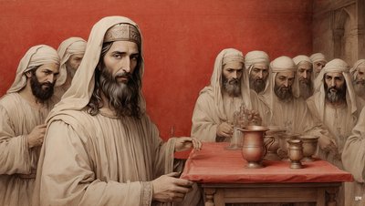 耶稣吩咐仆人装满水_迦南的婚礼_04 作者 约瑟夫·约翰·迈克尔