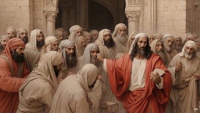 耶稣把商人赶出圣殿_01 作者 约瑟夫·约翰·迈克尔
