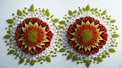 曼陀罗：芙蓉花元素_01 作者 约瑟夫·约翰·迈克尔