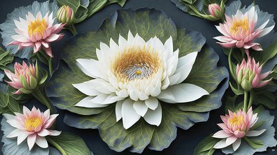 曼陀罗：睡莲元素_03 作者 约瑟夫·约翰·迈克尔