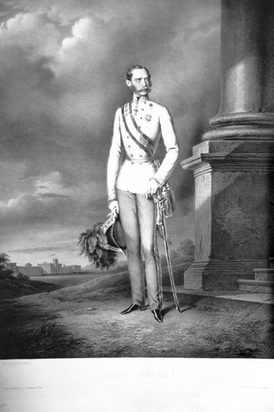 弗朗茨-约瑟夫一世Kriehuber 约 1860 年石版印刷 作者 约瑟夫·克里胡伯（Josef Kriehuber）