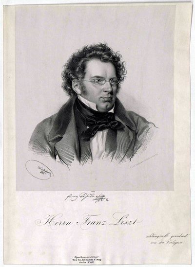 Franz Schubert Litho 作者 约瑟夫·克里胡伯（Josef Kriehuber）