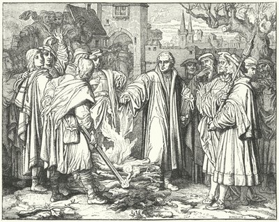 1520年，马丁路德在维滕贝格焚烧罗马教皇的公牛 作者 Josef Mathias Trenkwald