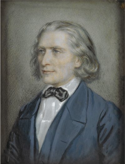 弗朗茨·李斯特（Franz Liszt）肖像1811-1886，1856年 作者 约瑟夫·尼古拉斯·克里胡伯