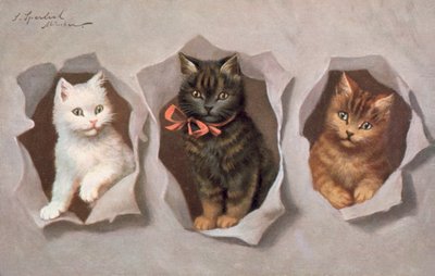 猫明信片（彩色平版） 作者 约瑟夫·斯佩利希