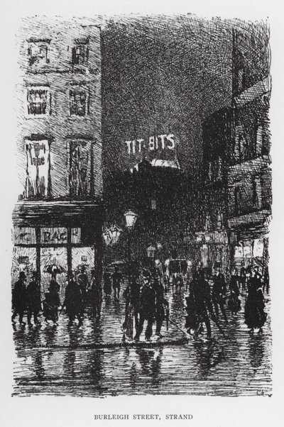 Burleigh Street, Strand (litho) 作者 约瑟夫·佩内尔（之后）