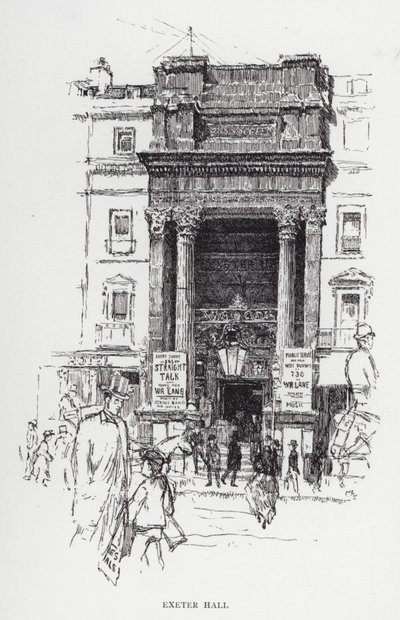 Exeter Hall (litho) 作者 约瑟夫·佩内尔（之后）