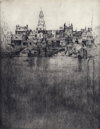 莱姆豪斯(Limehouse)(litho) 作者 约瑟夫·佩内尔（之后）