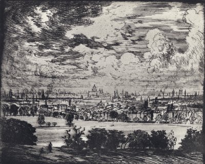London, over Hampstead (litho) 作者 约瑟夫·佩内尔（之后）