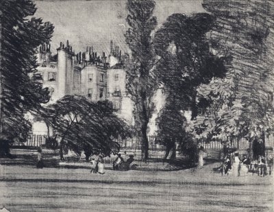 Park Lane, from the Park (litho) 作者 约瑟夫·佩内尔（之后）