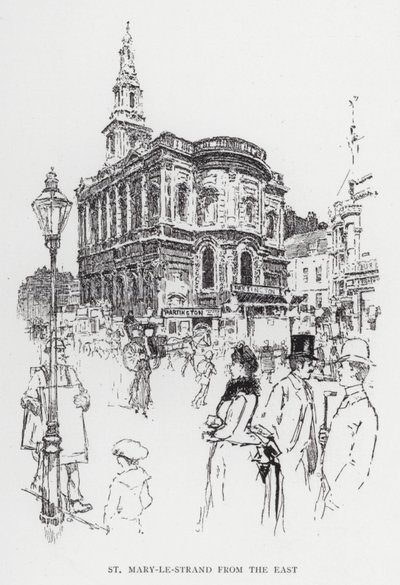 St Mary-le-Strand from the East (litho) 作者 约瑟夫·佩内尔（之后）
