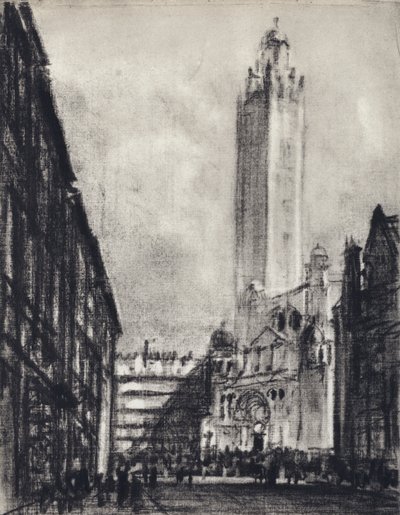The Cathedral, Westminster (litho) 作者 约瑟夫·佩内尔（之后）