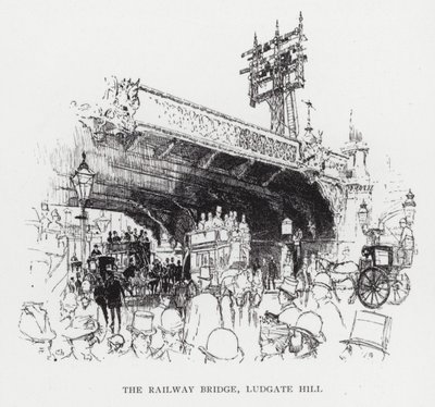 铁路桥，路德盖特山（石版画） 作者 约瑟夫·佩内尔（之后）