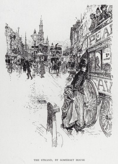 The Strand，萨默塞特宫（石版画） 作者 约瑟夫·佩内尔（之后）