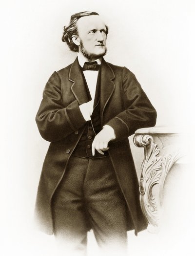 德国作曲家理查德·瓦格纳 (Richard Wagner, 1813-1883) 的肖像摄影：Joseph Albert (1825-1886) 作者 约瑟夫·阿尔伯特