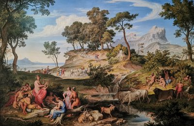 德语: Apollo unter den Hirten 牧羊人中的阿波罗
 牧羊人中的阿波罗
 法语： Apollon parmi les bergers  Apollon parmi les bergers 牧羊人中的阿波罗 作者 约瑟夫·安东·科赫