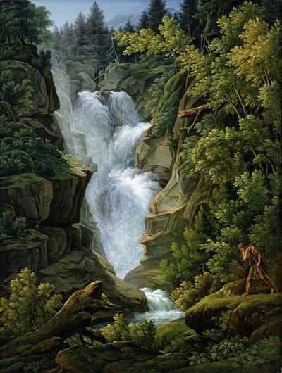 1796年伯尔尼高地的瀑布（另见191631） 作者 Joseph Anton Koch