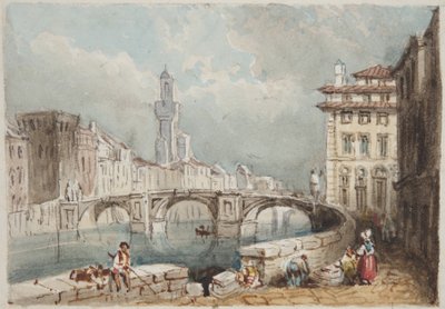 1822年，佛罗伦萨粘贴到托马斯穆迪杂志的瑞士和意大利之旅（wc on paper） 作者 约瑟夫·阿克斯·斯莱普