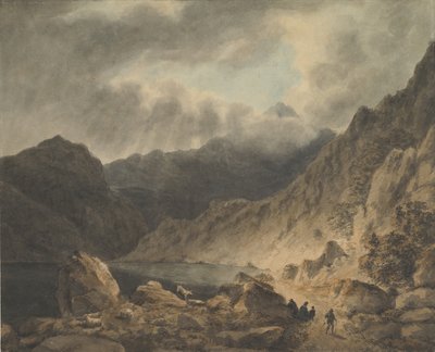 湖上的风暴，1800-1811。 作者 约瑟夫·巴伯。