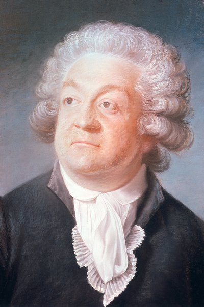 米拉波伯爵奥诺雷·加布里埃尔 (Honore-Gabriel) Riqueti (1749-1791) 的肖像细节（粉彩） 作者 Joseph Boze