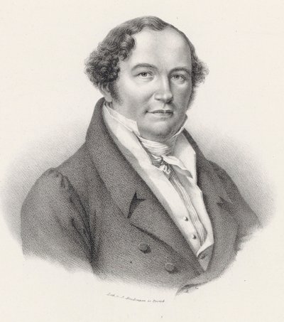 作曲家康拉丁-克鲁泽的肖像，1780-1849。 作者 Joseph Brodtmann