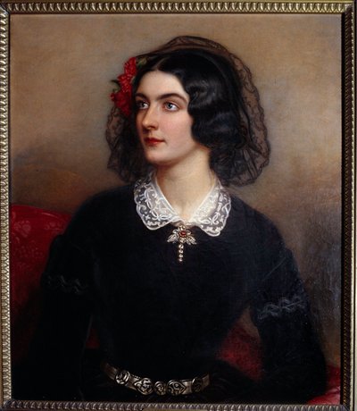 Portrait of Lola Montes ou Montez (oil on canvas) 作者 约瑟夫·卡尔·斯蒂勒