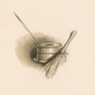 查尔斯-狄更斯的钢笔和墨水（彩色石版画） 作者 约瑟夫·克莱顿 (1856-1937)（继）克拉克