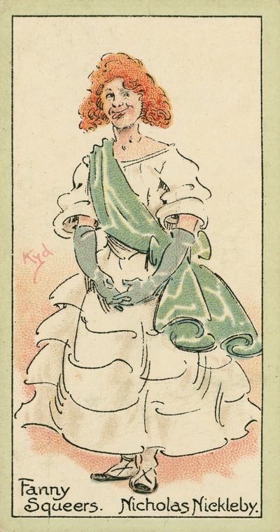 芬妮-斯克斯，《尼古拉斯-尼克贝》（彩色石版画） 作者 约瑟夫·克莱顿 (1856-1937)（继）克拉克