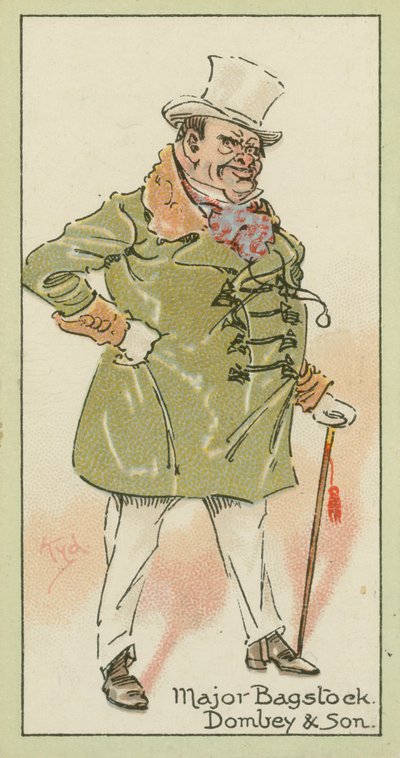 巴格斯托克少校，《多姆比父子》（彩色印刷版） 作者 约瑟夫·克莱顿 (1856-1937)（继）克拉克