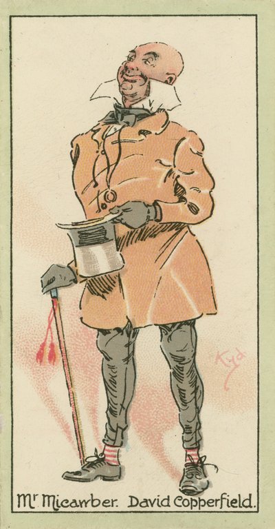 米考伯先生，《大卫-科波菲尔》（彩色石印版） 作者 约瑟夫·克莱顿 (1856-1937)（继）克拉克