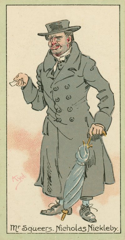 斯克斯先生，《尼古拉斯-尼克贝》（彩色石印版） 作者 约瑟夫·克莱顿 (1856-1937)（继）克拉克