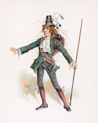 Barnaby Rudge，插图来自查尔斯狄更斯的“人物素描”，1890年 作者 约瑟夫·克莱顿·克拉克