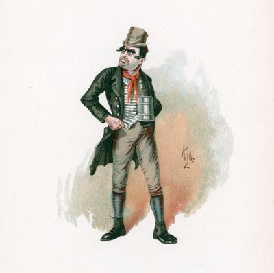 Bill Sikes，来自查尔斯狄更斯的“人物素描”插图，1890年 作者 约瑟夫·克莱顿·克拉克
