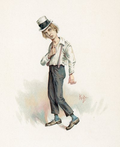 大卫科波菲尔，插图来自查尔斯狄更斯的“人物素描”，1890年 作者 约瑟夫·克莱顿·克拉克